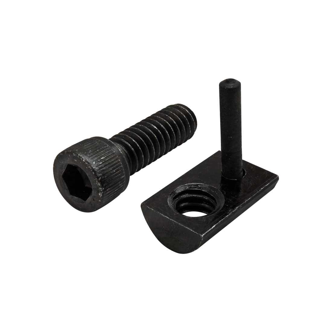 3397 | Bolt Assembly: 1/4-20 x .750" Black SHCS and Roll-In T-Nut with ...