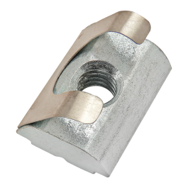 13091 | M5 Short Self-Aligning Roll-in T-Nut with Spring Leaf