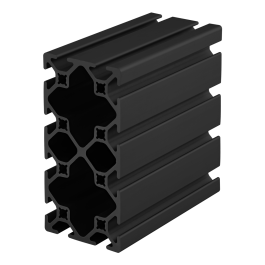 2040-S-Black-FB | 2.00” X 4.00” Smooth Surface T-Slotted Profile