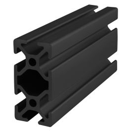25-2550-Black-FB | 25mm X 50mm T-Slotted Profile - Six Open T-Slots