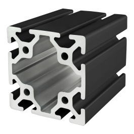 40-8080-Black | 80mm X 80mm T-Slotted Profile - Eight Open T-Slots