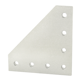 8020, 4176, 10 Series, Aluminum 3 Hole Inside Corner Bracket 90 Degree Angle Bracket for 80/20 T Slot Extruded Aluminum Extrusion (Black Anodize, 10