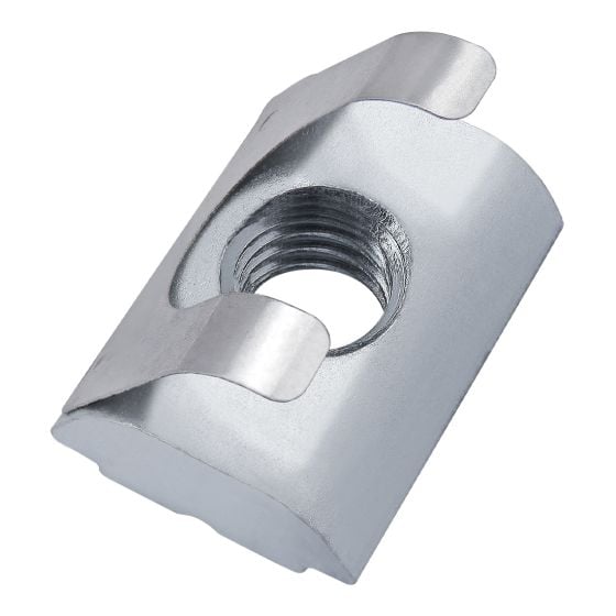 13093 | M6 Short Self-Aligning Roll-in T-Nut with Spring Leaf