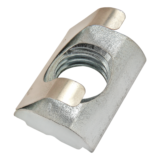 13095 | M8 Short Self-Aligning Roll-in T-Nut with Spring Leaf