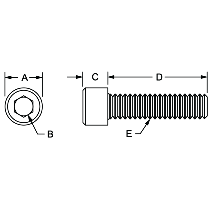 11-6514 | M6 x 14.00mm Socket Head Cap Screw (SHCS)