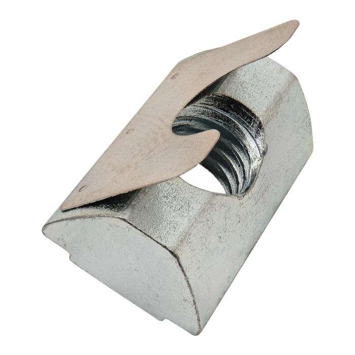 13036 | M8 Tall Self-Aligning Roll-in T-Nut with Spring Leaf