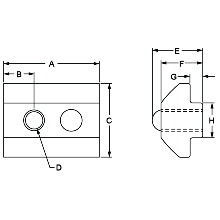 13052 | M6 Self-Aligning Slide-in T-Nut with Ball Spring