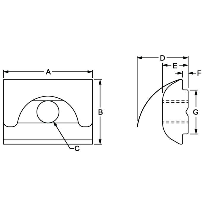 13089 | M4 Short Self-Aligning Roll-in T-Nut with Spring Leaf