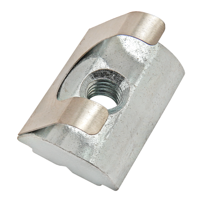 13089 | M4 Short Self-Aligning Roll-in T-Nut with Spring Leaf