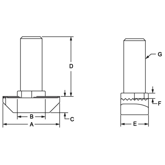 13144 | M6 x 20.00mm Drop-In T-Slot Stud Assembly