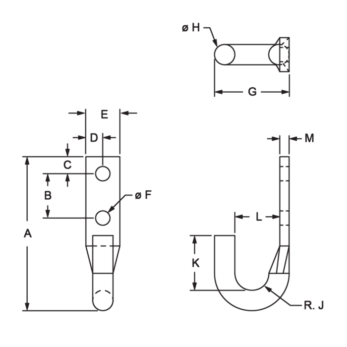 14158 | Vertical Mount Hook