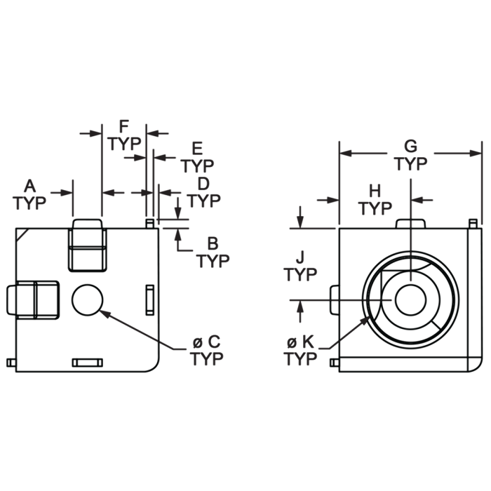 14171 | 30 Series 3 Way - Light Squared Corner Connector