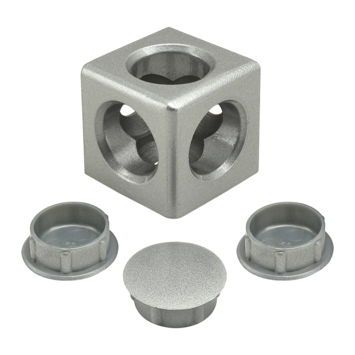 14171 | 30 Series 3 Way - Light Squared Corner Connector