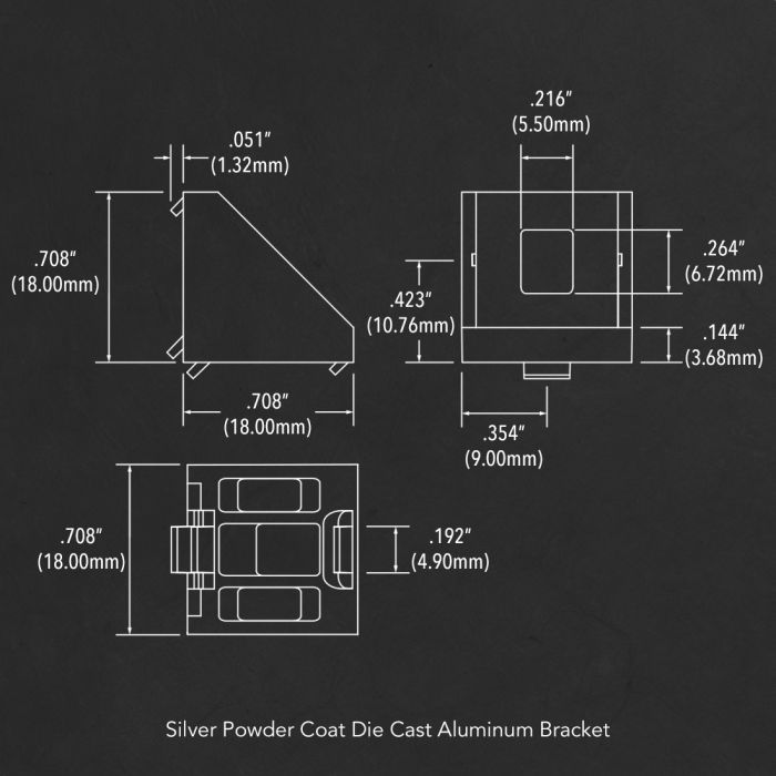 14201 | 20 Series 2 Hole - 18mm Slotted Inside Corner Bracket with