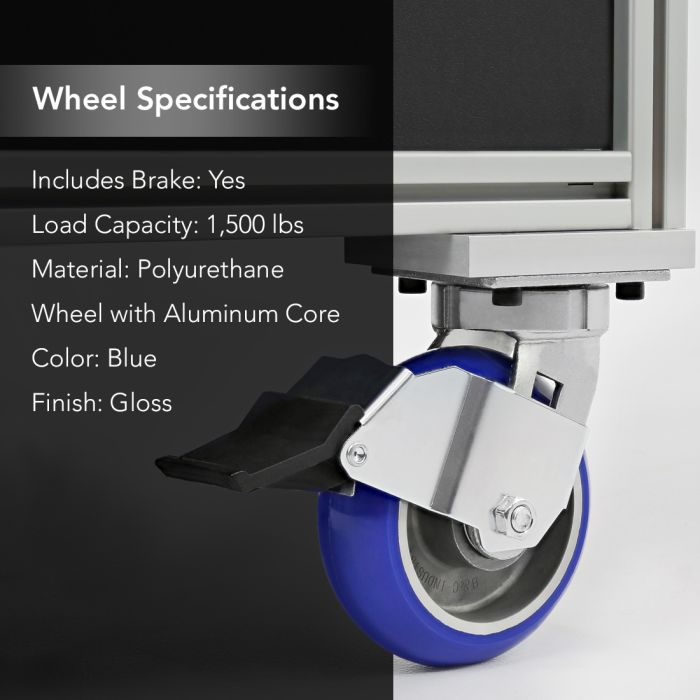 2719 | 6” Heavy-Duty Towable Flange Mount Swivel Caster with Brake