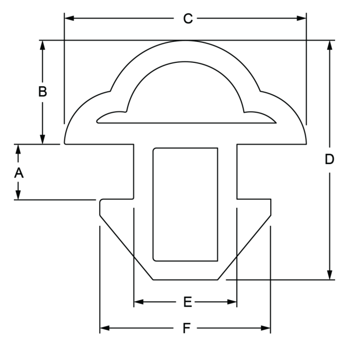 2834 | 15 & 40 Series Rubber Door Seal