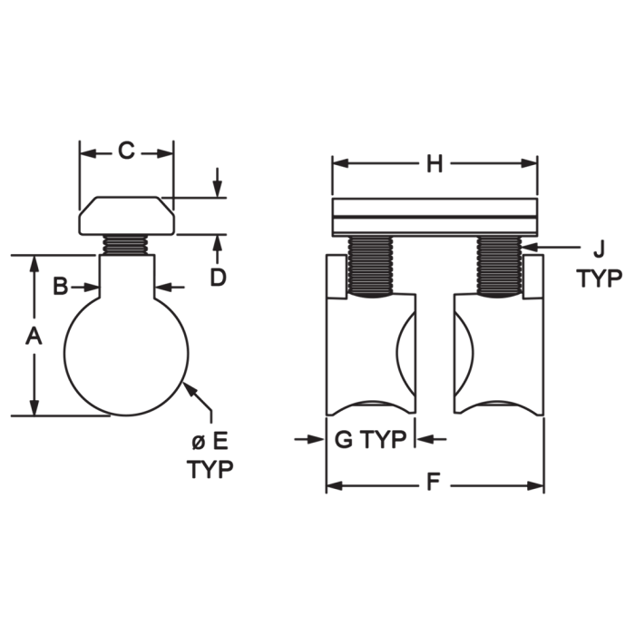 3098 | 15 Series 5/16-18 Short Double Anchor Assembly