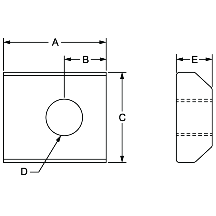3204 | 10 Series 1/4-20 Standard Slide-in T-Nut