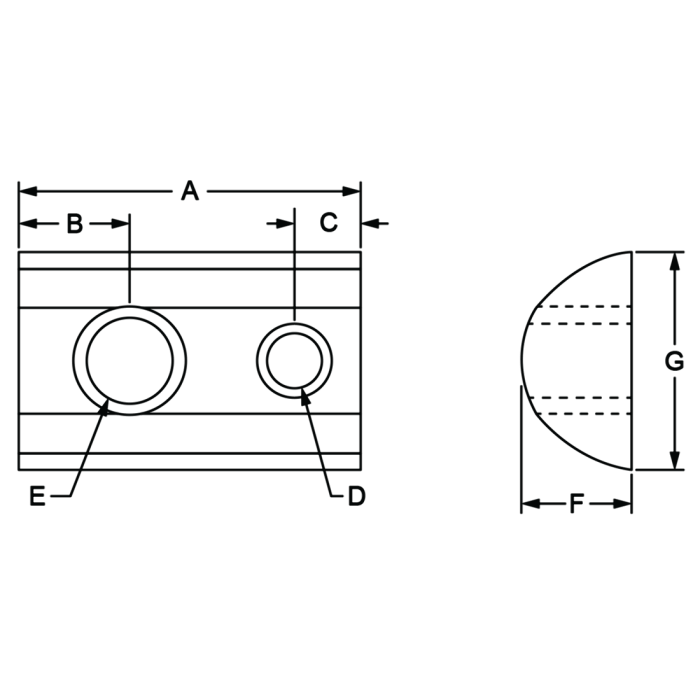 3312 | 10-32 Roll-In T-Nut with Set Screw