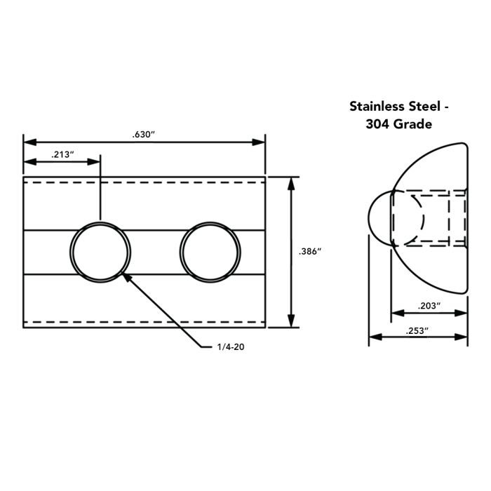 3670 | 1/4-20 Roll-In T-Nut with Ball Spring