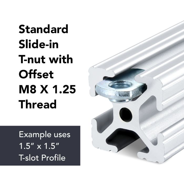 のの3838 3838 | M8 Slide-in Economy T-Nut - Offset Thread