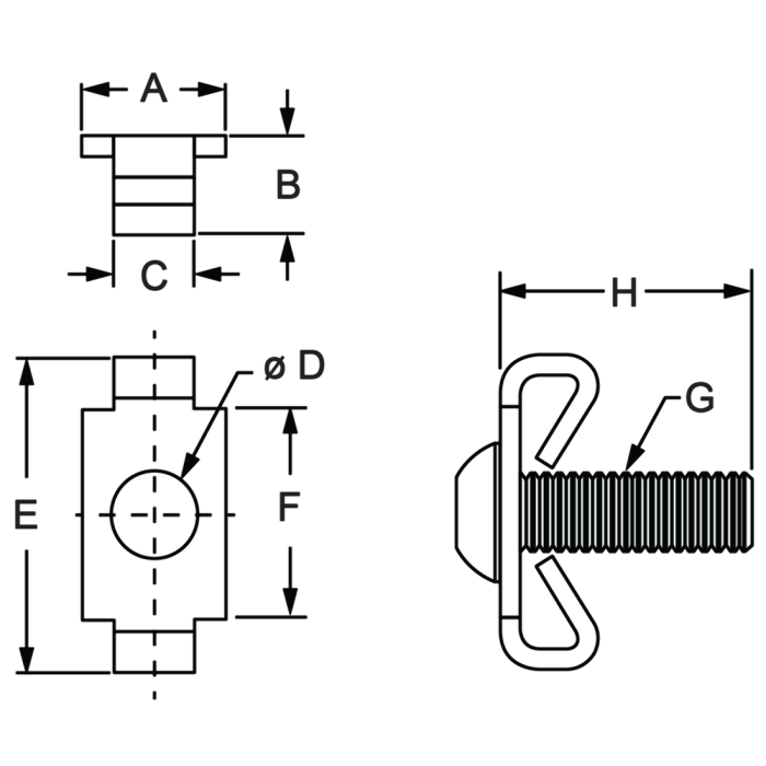 3895 | Standard End Fastener, M6