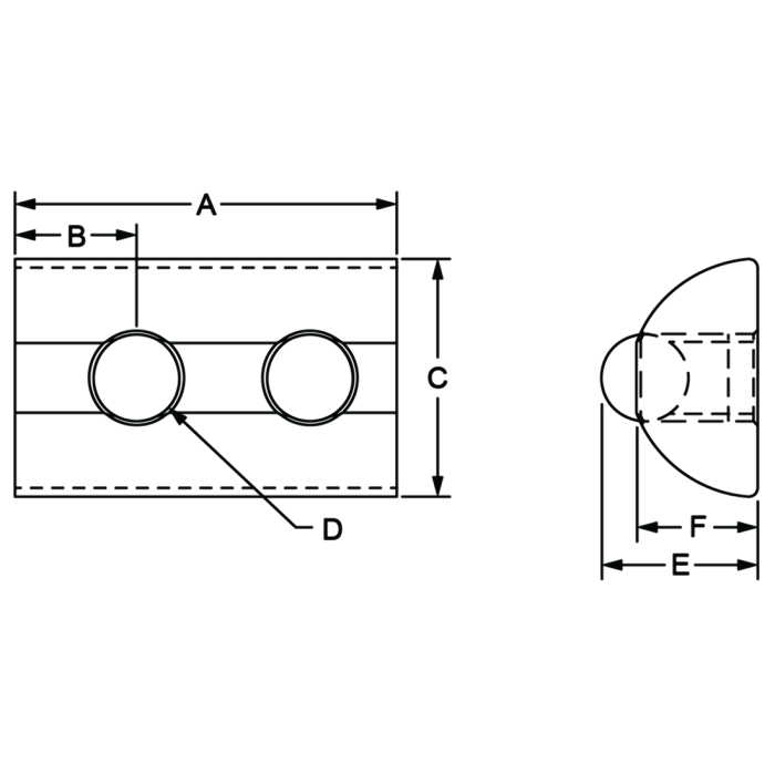3922 | 10-32 Roll-In T-Nut with Ball Spring