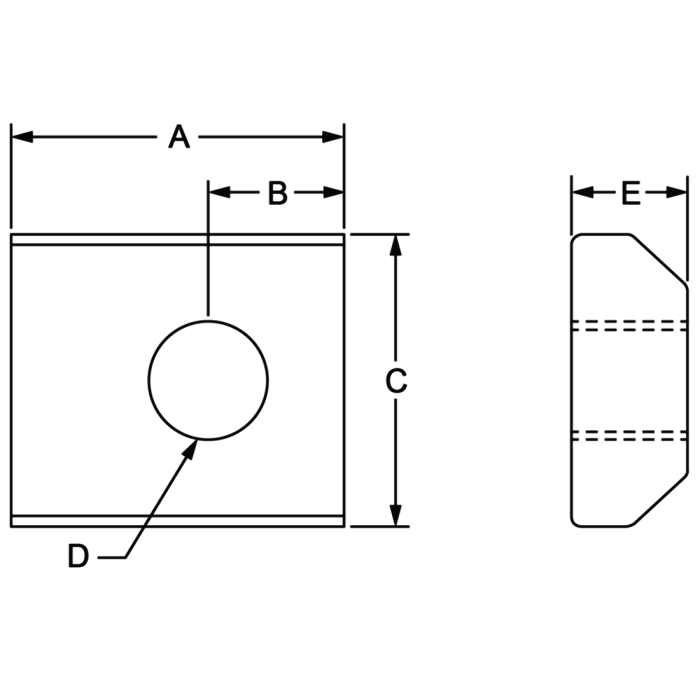 40-1964 | 40 Series M6 Standard Slide-in T-Nut