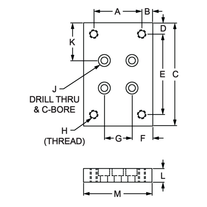 40-2420 | 40 Series Flange Mount Caster Base Plate