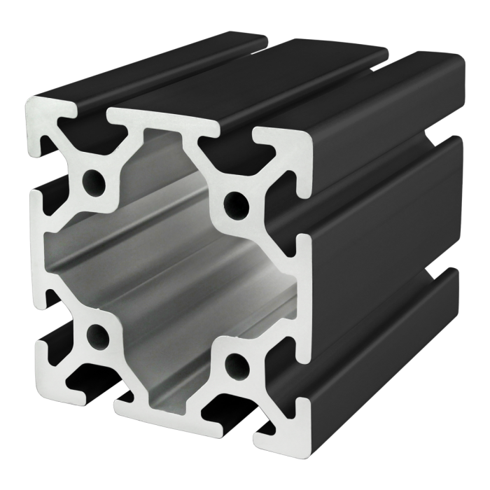 40-8080-Black | 80mm X 80mm T-Slotted Profile - Eight Open T-Slots