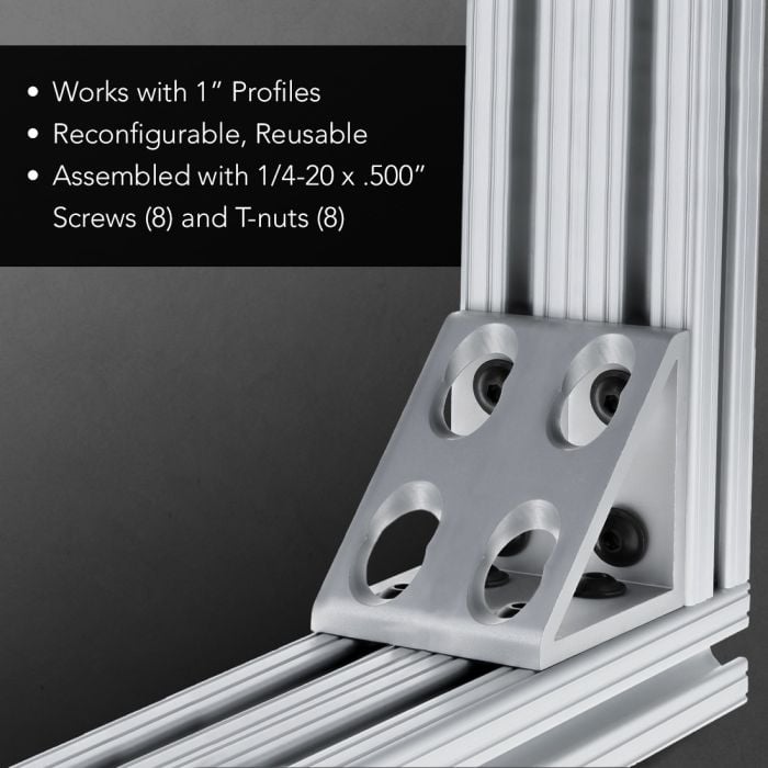 4138 | 10 Series 8 Hole - Gusseted Inside Corner Bracket