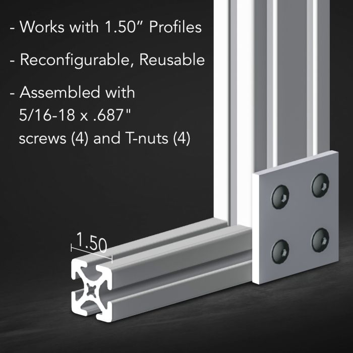 4367 | 15 Series & Ready Tube 4 Hole - Square Flat Plate