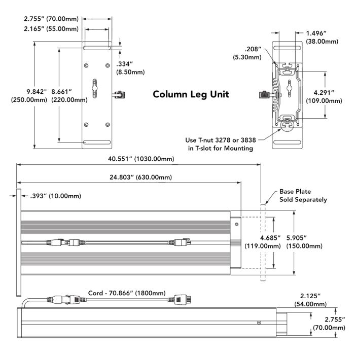 50020 | Electric Column Lift System - 2 Column Legs only