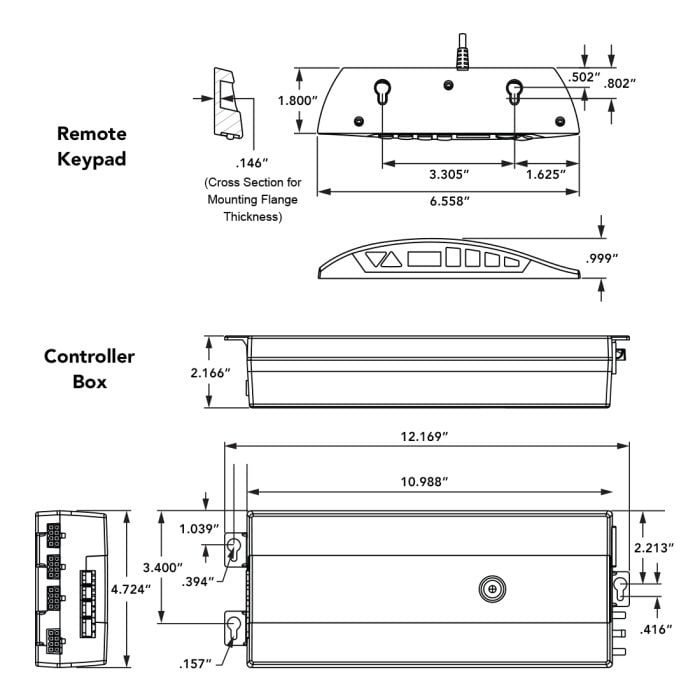 50041 | Electric Column Lift System - 4 Column Legs, Remote Keypad