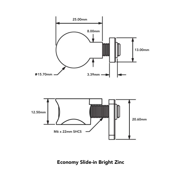 13186 | 30 Series M6 Standard Anchor Fastener Assembly