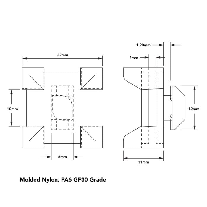 12314 | 10 & 25 Series Cable Tie Mounting Block