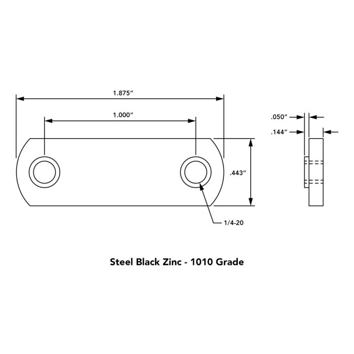 3280 | 1/4-20 Double Slide-in Economy T-Nut