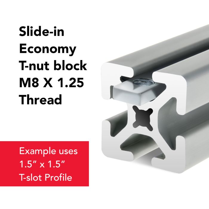 T&M  ページ 14131 | M8 Slide-in Economy T-Nut Block