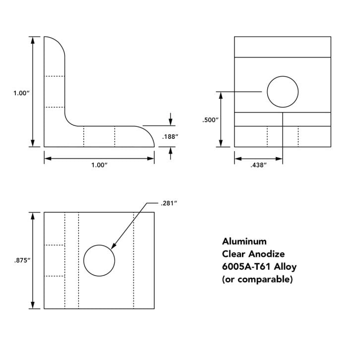 4119 | 10 Series 2 Hole - Inside Corner Bracket