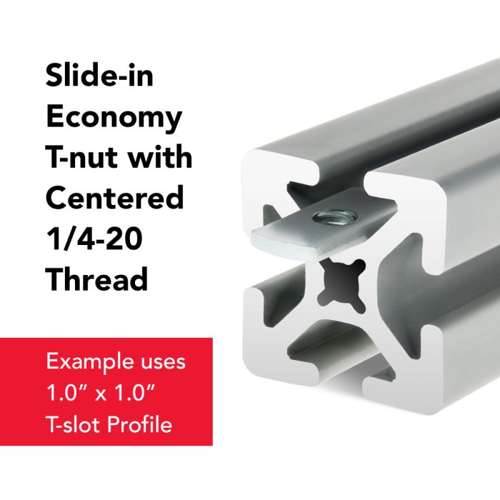 3785 | 1/4-20 Slide-in Economy T-Nut - Centered Thread