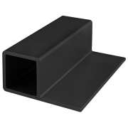 Aluminum Square Tube Matte Black-Set Of 2, Wall