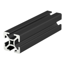 1010-S-Black-FB | 1.00” X 1.00” Smooth Surface T-Slotted