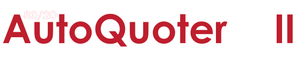 A vector logo of AutoQuoterX II, a AutoCAD software plug-in to build or design with 8020 t-slot aluminum profiles and products.