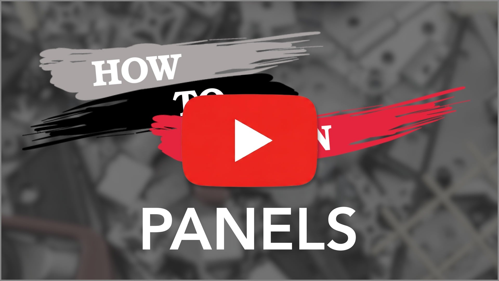 YouTube thumbnail for an 80/20 instructional video titled How to Design Panels, set against a background of various aluminum framing components.