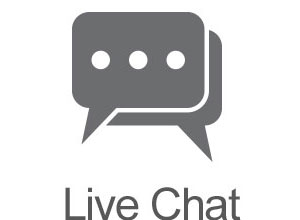 Live Chat icon for instant messaging support.